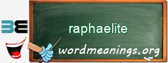 WordMeaning blackboard for raphaelite